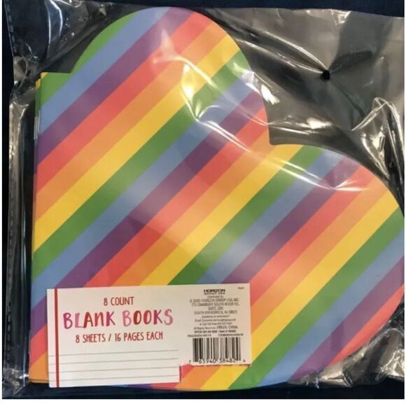 Heart Shaped Notebook/Notepad - 8 Count - 8 Sheet/16 Pages Each - Drawing  Paper - Picture 2 of 3